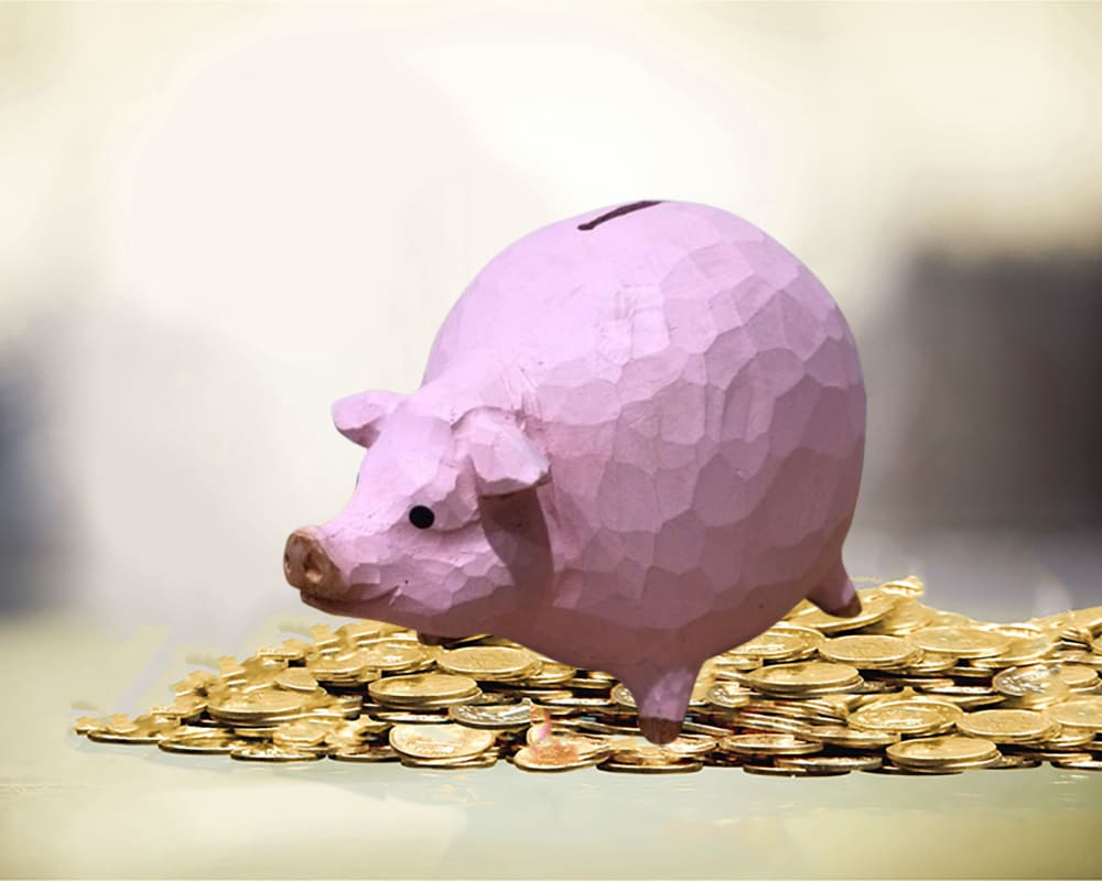 wooden coin bank