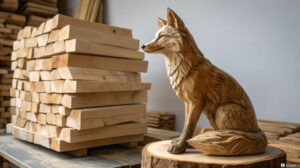 Sustainable wood for animal carvings
