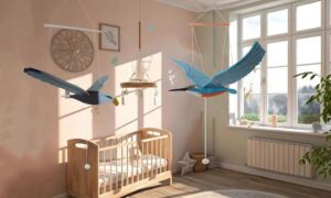 Wooden Bird Mobile