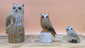Handmade wooden animal sculpture in modern decor